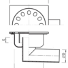 Gully 200x200 outlet 63,5mm Code: P.014L