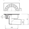 Gully 250x250 outlet 76 / 80mm Code: P.030L