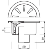 Gully 285mm outlet 101,6 / 110mm Code: P.040